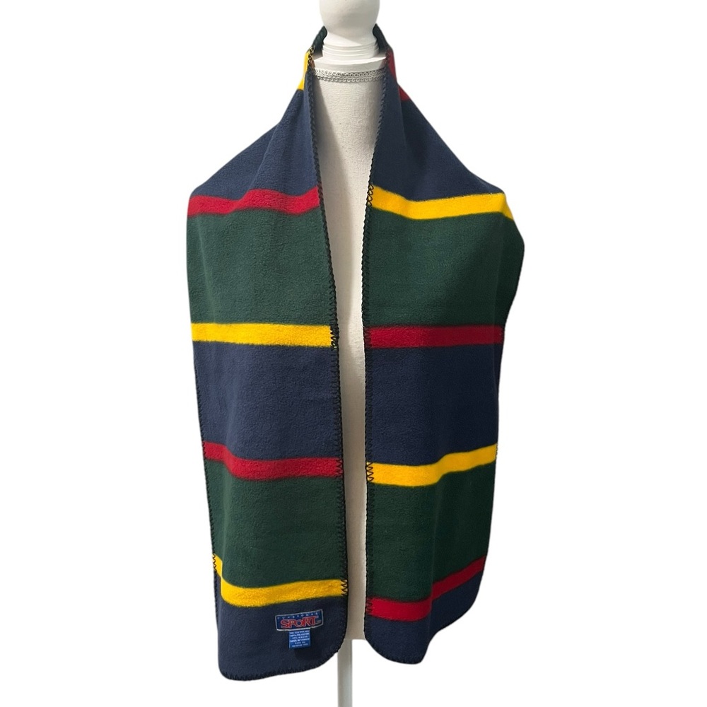 Vintage Dunbrooke Sport Multicolored Colorblock  Fleece Neck Warmer Scarf OS